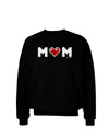 Mom Pixel Heart Adult Dark Sweatshirt-Sweatshirts-TooLoud-Black-Small-Davson Sales