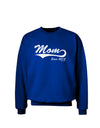 Mom Since (Your Year Personalized) Design Adult Dark Sweatshirt by TooLoud-Sweatshirts-TooLoud-Deep-Royal-Blue-Small-Davson Sales