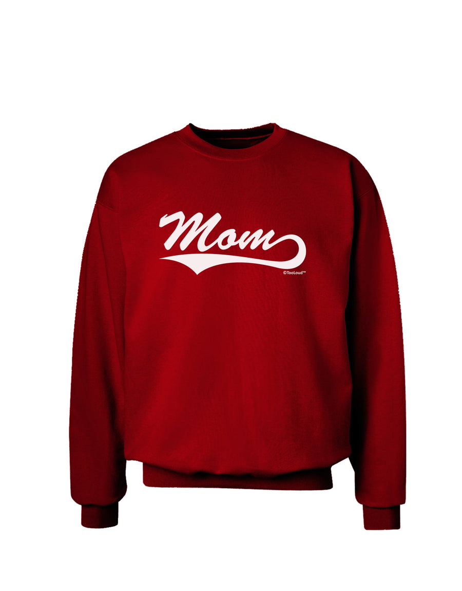 Mom - Sports Tail Script Adult Dark Sweatshirt by TooLoud-Sweatshirts-TooLoud-Black-Small-Davson Sales