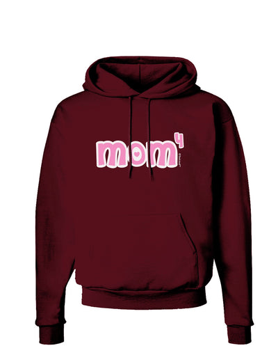 Mom to the Fourth Power - Cute Mom of 4 Design Dark Hoodie Sweatshirt by TooLoud-Hoodie-TooLoud-Maroon-Small-Davson Sales