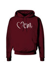 Mom with Brushed Heart Design Dark Hoodie Sweatshirt by TooLoud-Hoodie-TooLoud-Maroon-Small-Davson Sales