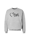 Mom with Brushed Heart Design Sweatshirt by TooLoud-Sweatshirts-TooLoud-AshGray-Small-Davson Sales