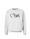 Mom with Brushed Heart Design Sweatshirt by TooLoud-Sweatshirts-TooLoud-White-Small-Davson Sales