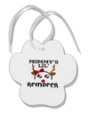 Mommy's Lil Reindeer Girl Paw Print Shaped Ornament-Ornament-TooLoud-White-Davson Sales