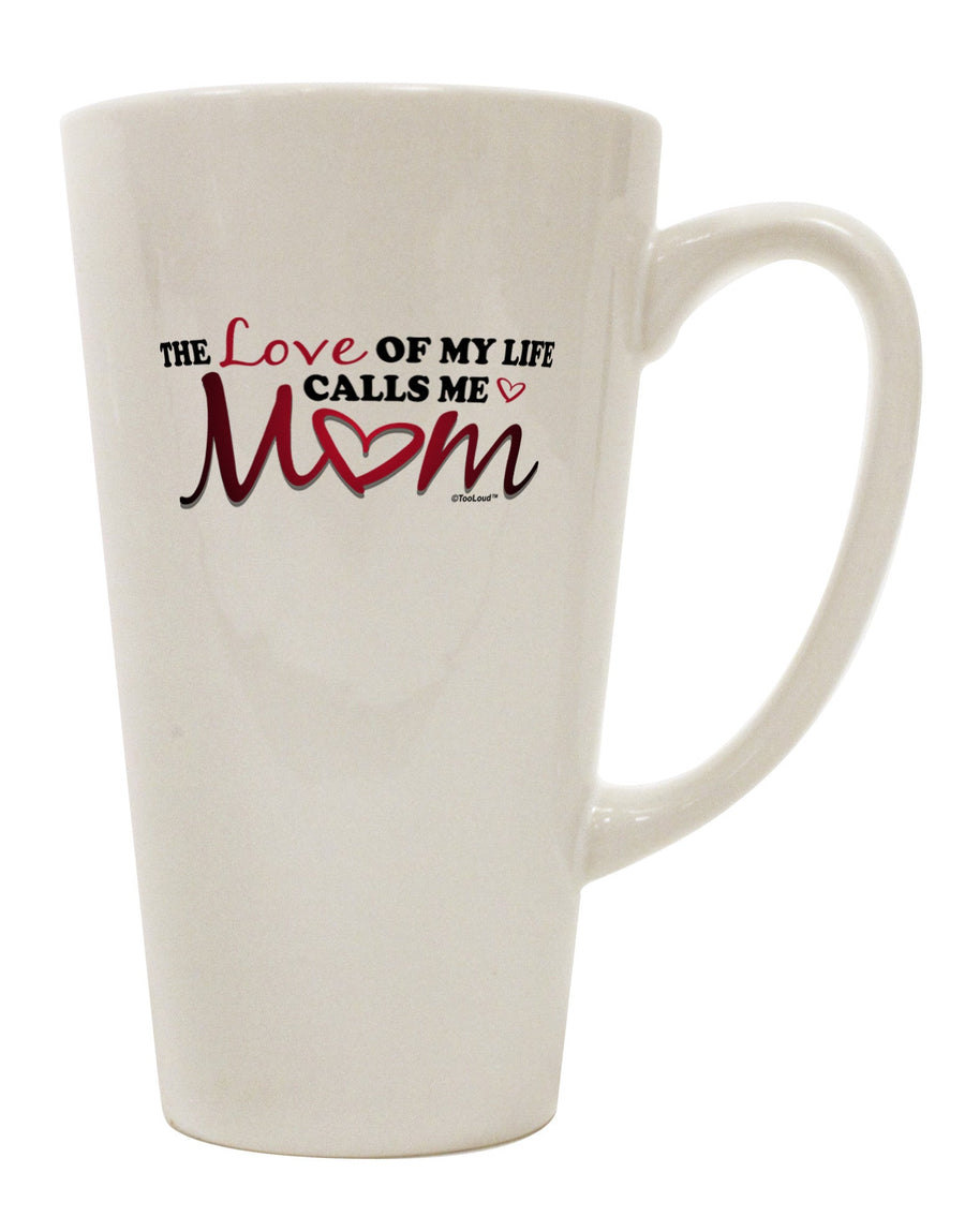 Mom's Favorite - Elegant 16 Ounce Conical Latte Coffee Mug - TooLoud-Conical Latte Mug-TooLoud-White-Davson Sales