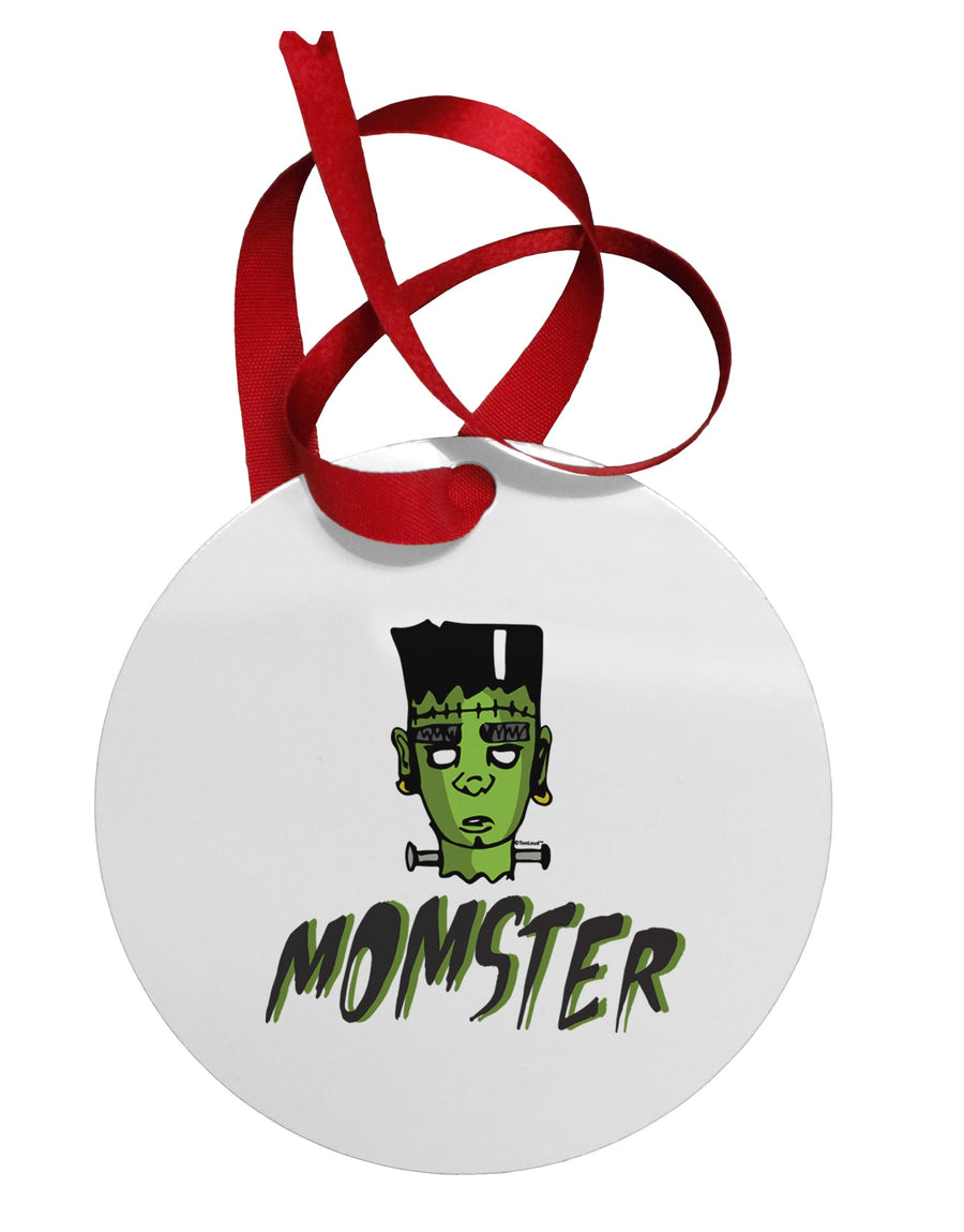 Momster Frankenstein Circular Metal Ornament-Ornament-TooLoud-Davson Sales