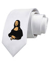 Mona Cutout Printed White Necktie