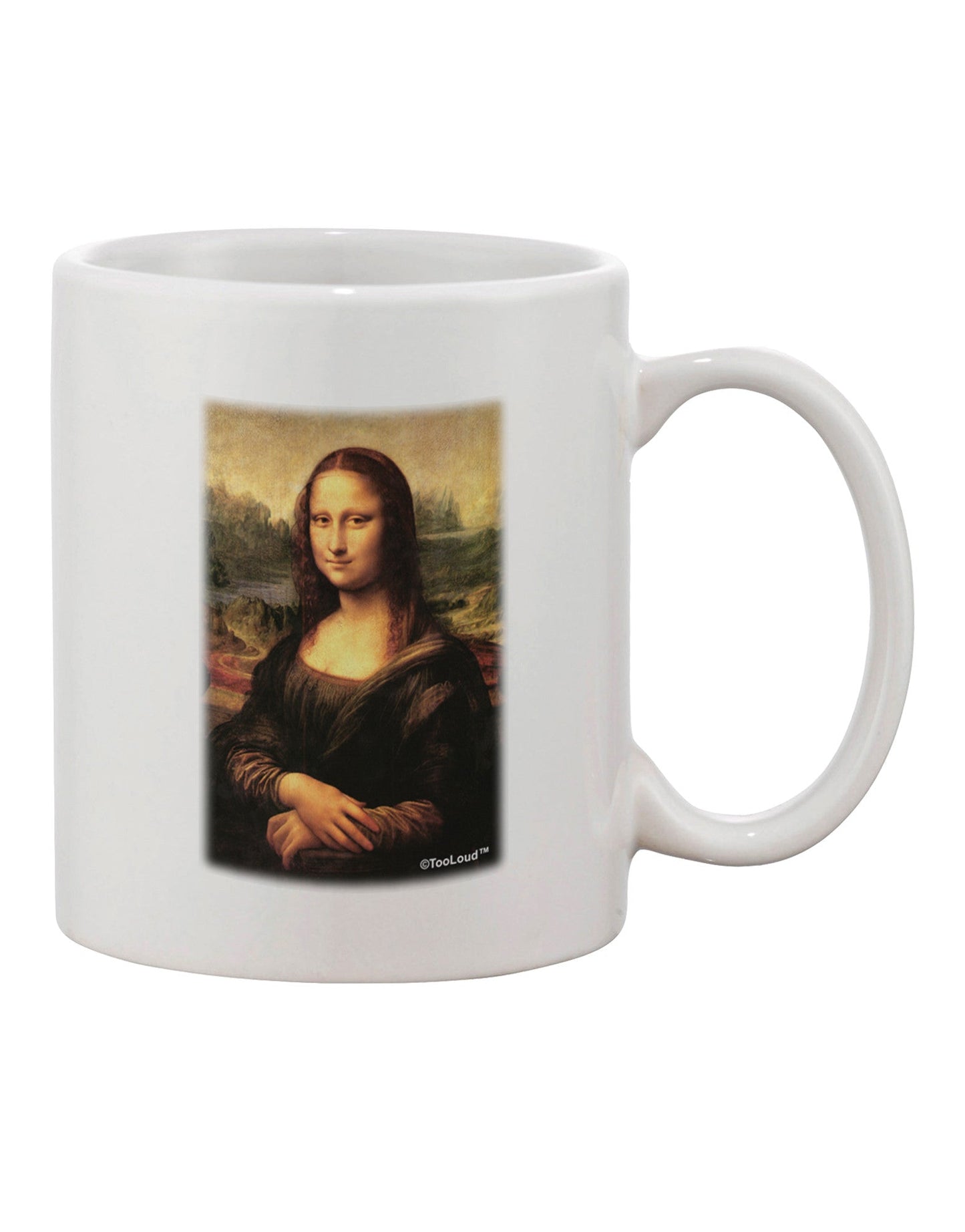 Mona Lisa Inspired 11 oz Coffee Mug - Perfect for Art Enthusiasts TooLoud-11 OZ Coffee Mug-TooLoud-White-Davson Sales