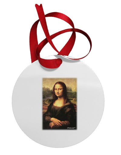 Mona Painting Circular Metal Ornament-Ornament-TooLoud-White-Davson Sales