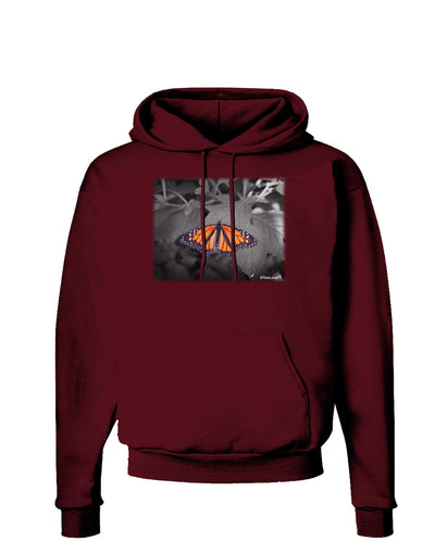 Monarch Butterfly Photo Dark Hoodie Sweatshirt-Hoodie-TooLoud-Maroon-Small-Davson Sales