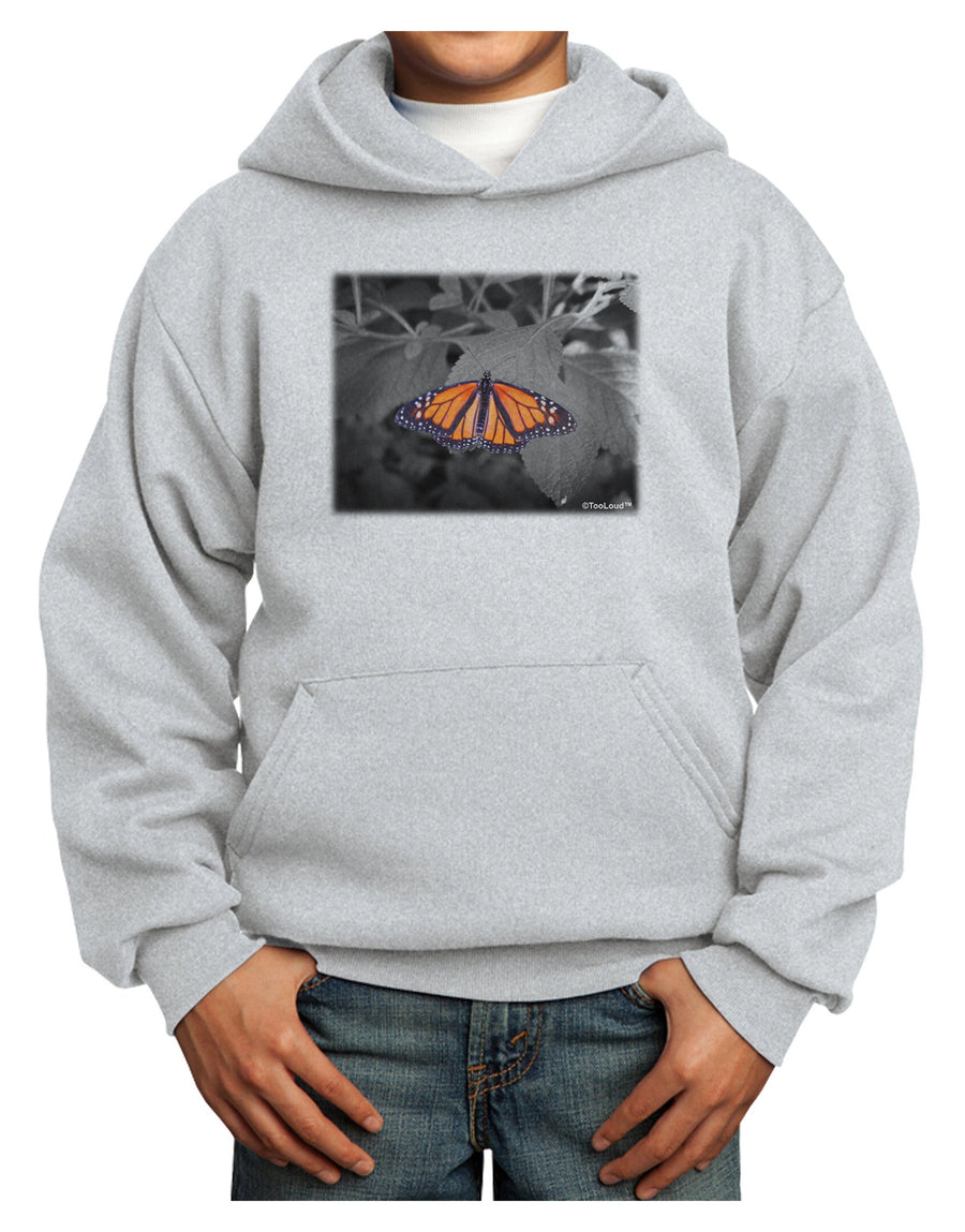 Monarch Butterfly Photo Youth Hoodie Pullover Sweatshirt-Youth Hoodie-TooLoud-White-XS-Davson Sales