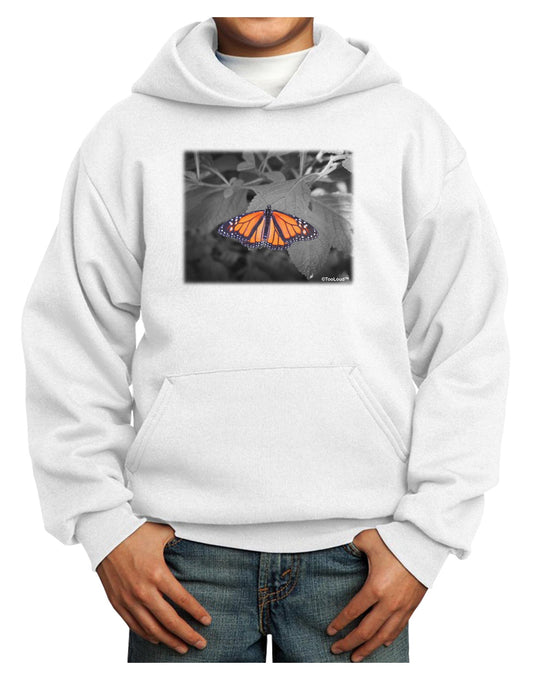 Monarch Butterfly Photo Youth Hoodie Pullover Sweatshirt-Youth Hoodie-TooLoud-White-XS-Davson Sales
