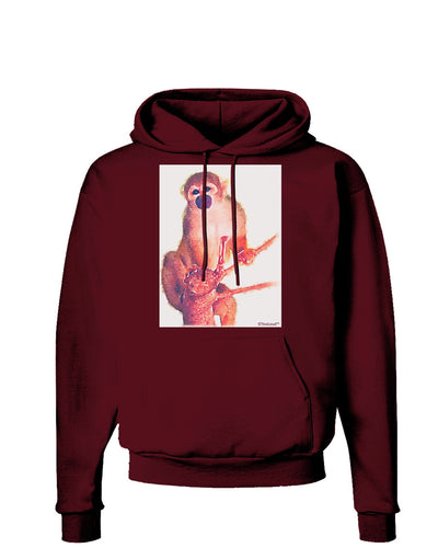 Monkey in Tree Watercolor Dark Hoodie Sweatshirt-Hoodie-TooLoud-Maroon-Small-Davson Sales