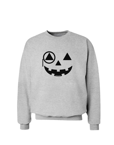 Monocle Jack-o-Lantern B-W Sweatshirt-Sweatshirts-TooLoud-AshGray-Small-Davson Sales