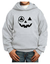 Monocle Jack-o-Lantern B-W Youth Hoodie Pullover Sweatshirt-Youth Hoodie-TooLoud-Ash-XS-Davson Sales