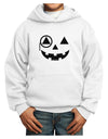 Monocle Jack-o-Lantern B-W Youth Hoodie Pullover Sweatshirt-Youth Hoodie-TooLoud-White-XS-Davson Sales