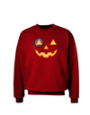 Monocle Jack-o-Lantern Color Adult Dark Sweatshirt-Sweatshirts-TooLoud-Deep-Red-Small-Davson Sales