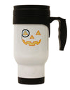 Monocle Jack-o-Lantern Color Stainless Steel 14oz Travel Mug-Travel Mugs-TooLoud-White-Davson Sales