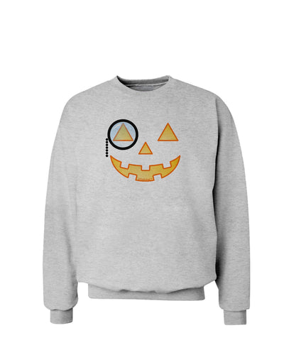 Monocle Jack-o-Lantern Color Sweatshirt-Sweatshirts-TooLoud-AshGray-Small-Davson Sales