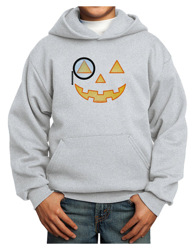 Monocle Jack-o-Lantern Color Youth Hoodie Pullover Sweatshirt-Youth Hoodie-TooLoud-Ash-XS-Davson Sales