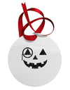 Monocle Jack-o-Lantern Distressed Circular Metal Ornament-Ornament-TooLoud-White-Davson Sales