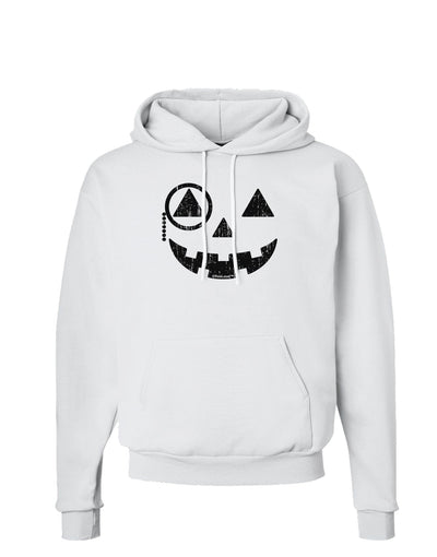 Monocle Jack-o-Lantern Distressed Hoodie Sweatshirt-Hoodie-TooLoud-White-Small-Davson Sales