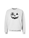 Monocle Jack-o-Lantern Distressed Sweatshirt-Sweatshirts-TooLoud-White-Small-Davson Sales