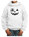 Monocle Jack-o-Lantern Distressed Youth Hoodie Pullover Sweatshirt-Youth Hoodie-TooLoud-White-XS-Davson Sales