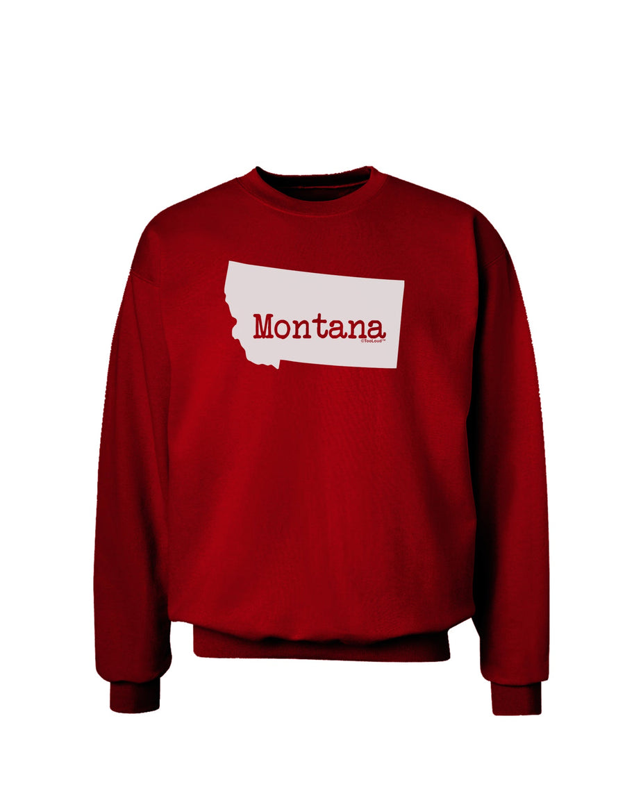 Montana - United States Shape Adult Dark Sweatshirt by TooLoud-Sweatshirts-TooLoud-Black-Small-Davson Sales