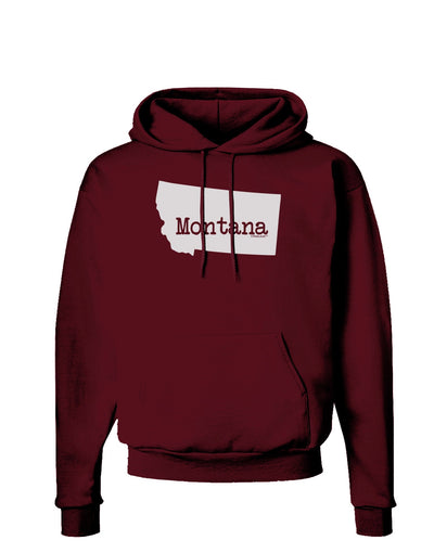 Montana - United States Shape Dark Hoodie Sweatshirt by TooLoud-Hoodie-TooLoud-Maroon-Small-Davson Sales