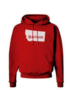 Montana - United States Shape Dark Hoodie Sweatshirt by TooLoud-Hoodie-TooLoud-Red-Small-Davson Sales