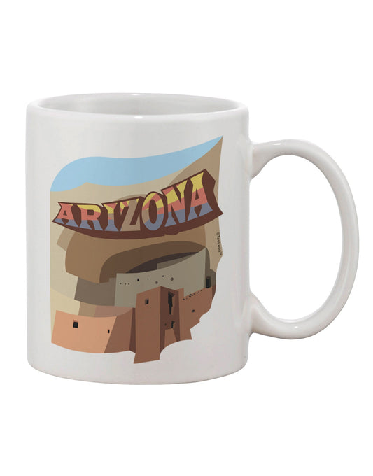 Montezuma Castle Inspired 11 oz Coffee Mug - Perfect for Drinkware Enthusiasts-11 OZ Coffee Mug-TooLoud-White-Davson Sales