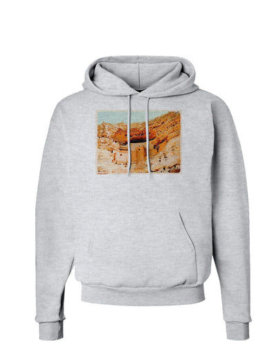 Montezuma Castle Watercolor Hoodie Sweatshirt-Hoodie-TooLoud-AshGray-Small-Davson Sales