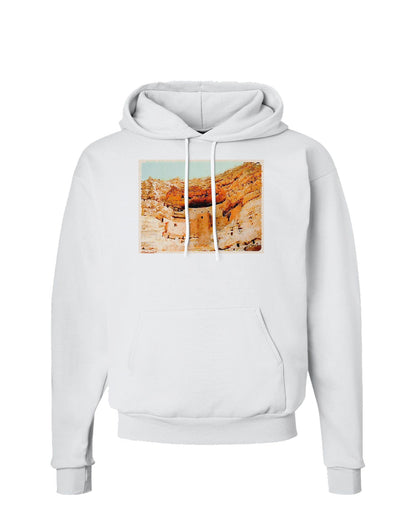 Montezuma Castle Watercolor Hoodie Sweatshirt-Hoodie-TooLoud-White-Small-Davson Sales