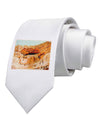 Montezuma Castle Watercolor Printed White Necktie