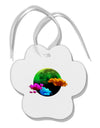 Moon Dream Hallucination Paw Print Shaped Ornament-Ornament-TooLoud-White-Davson Sales