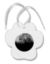 Moon of Earth Paw Print Shaped Ornament-Ornament-TooLoud-White-Davson Sales