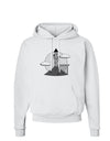 Moonlit Wizard Tower - Grayscale Hoodie Sweatshirt-Hoodie-TooLoud-White-Small-Davson Sales