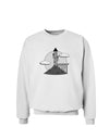 Moonlit Wizard Tower - Grayscale Sweatshirt-Sweatshirts-TooLoud-White-Small-Davson Sales