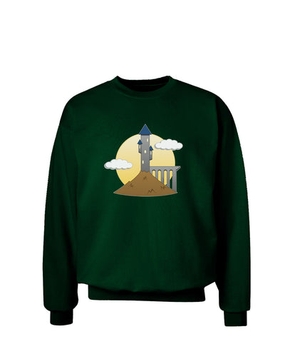 Moonlit Wizard Tower - Halloween Adult Dark Sweatshirt-Sweatshirts-TooLoud-Deep-Forest-Green-Small-Davson Sales