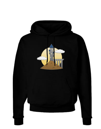 Moonlit Wizard Tower - Halloween Dark Hoodie Sweatshirt-Hoodie-TooLoud-Black-Small-Davson Sales