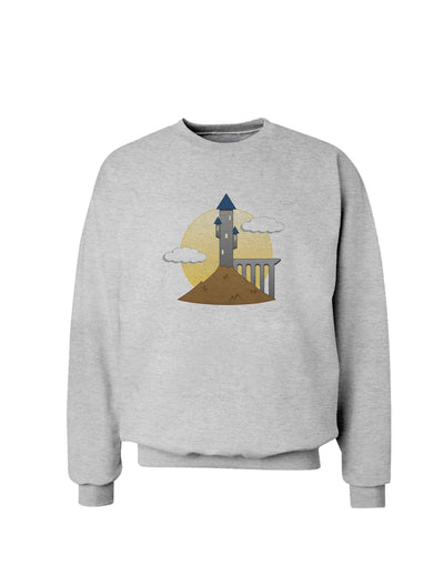 Moonlit Wizard Tower - Halloween Sweatshirt-Sweatshirts-TooLoud-AshGray-Small-Davson Sales