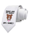 More Like Pit Buddy Printed White Necktie