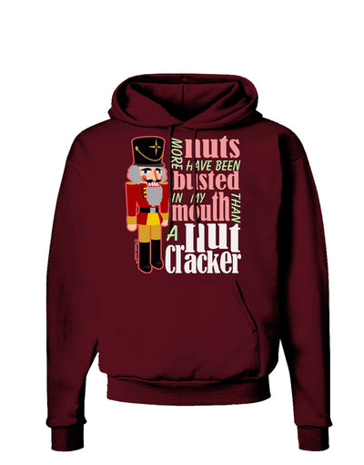 More Nuts Busted - My Mouth Dark Hoodie Sweatshirt by-Hoodie-TooLoud-Maroon-Small-Davson Sales