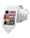 More Nuts Busted - My Mouth Printed White Necktie by