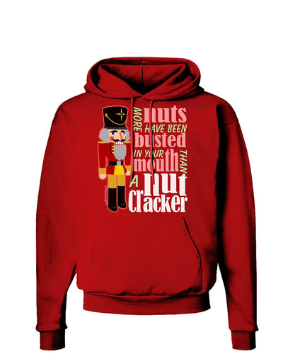 More Nuts Busted - Your Mouth Dark Hoodie Sweatshirt by-Hoodie-TooLoud-Red-Small-Davson Sales