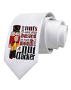 More Nuts Busted - Your Mouth Printed White Necktie by