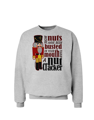 More Nuts Busted - Your Mouth Sweatshirt by-Sweatshirts-TooLoud-AshGray-Small-Davson Sales