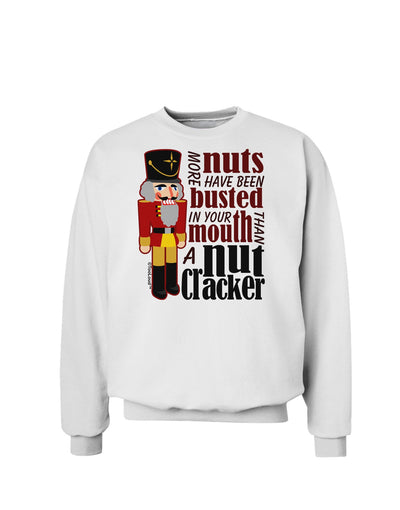 More Nuts Busted - Your Mouth Sweatshirt by-Sweatshirts-TooLoud-White-Small-Davson Sales