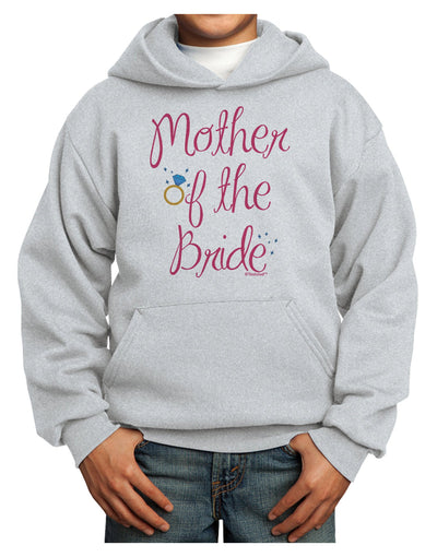 Mother of the Bride - Diamond - Color Youth Hoodie Pullover Sweatshirt-Youth Hoodie-TooLoud-Ash-XS-Davson Sales